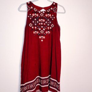 Xhileration Maroon Aztec Dress, Sz M